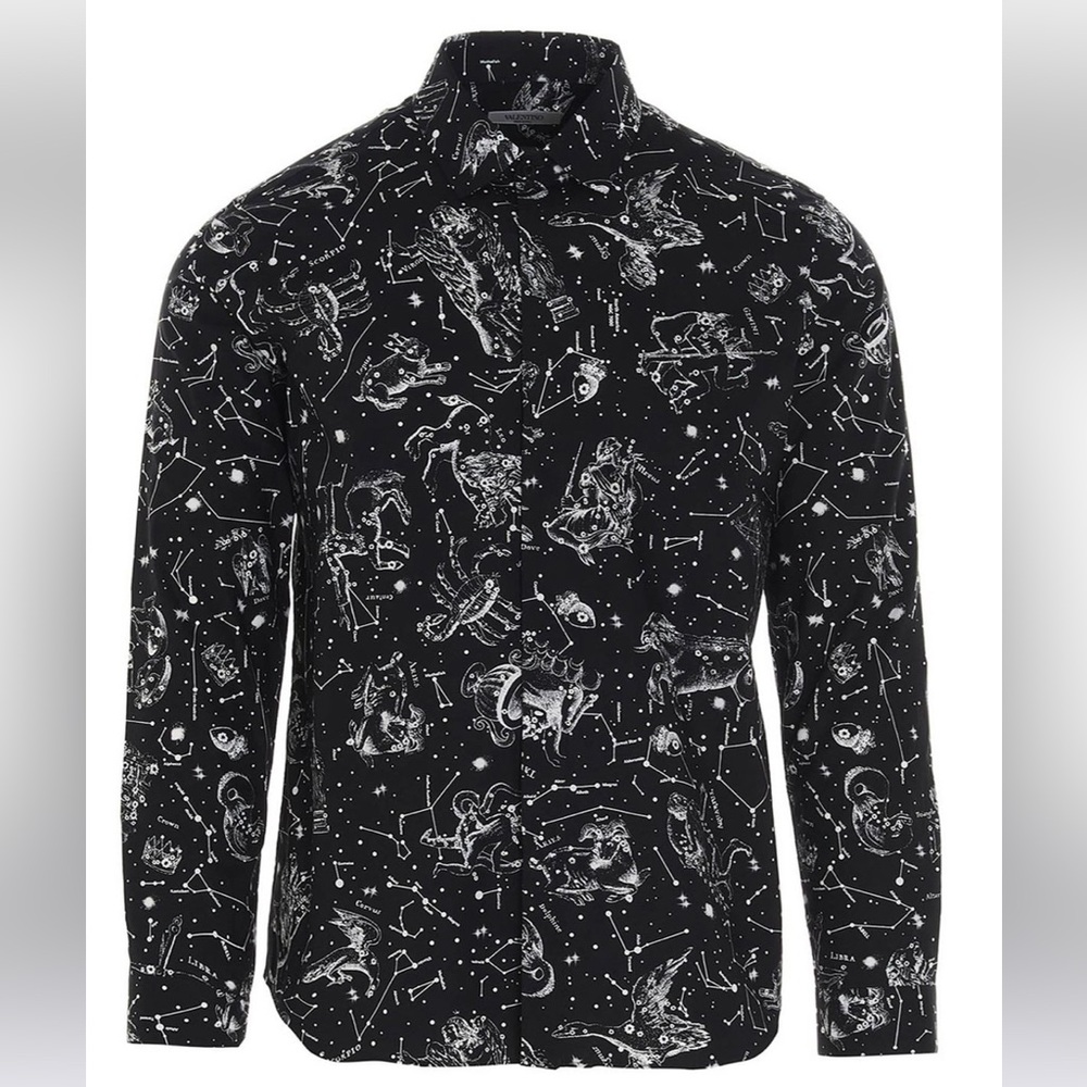 Valentino Zodiac Shirt Men’s Button Down 38 / 15 (Sm) NEW WITH TAG